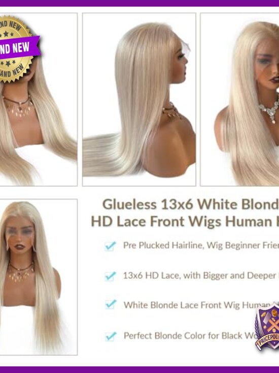 26 Inch Human Hair Lace Front Wig 180 Density Pre Plucked Glueless main image 7